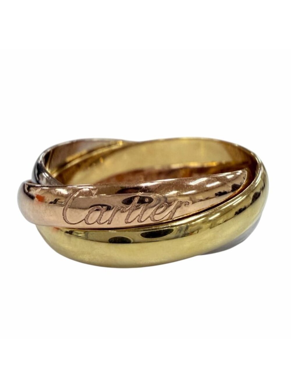 Cartier Trinity Ring Yellow Gold White Pink 48 JP